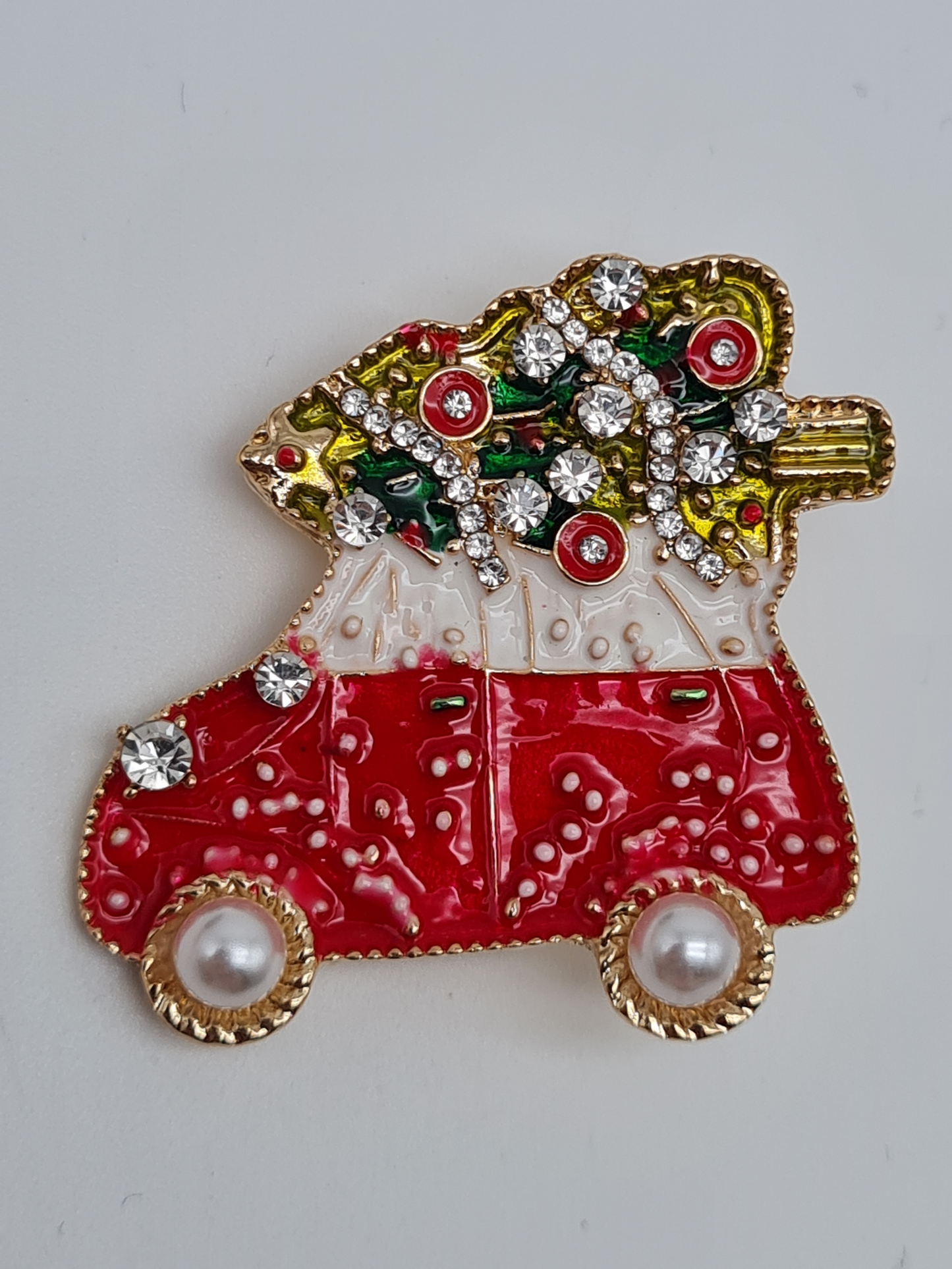 Brosche modeschmuck stiefel geschenke auto handschuh grün weihnachten winter fest