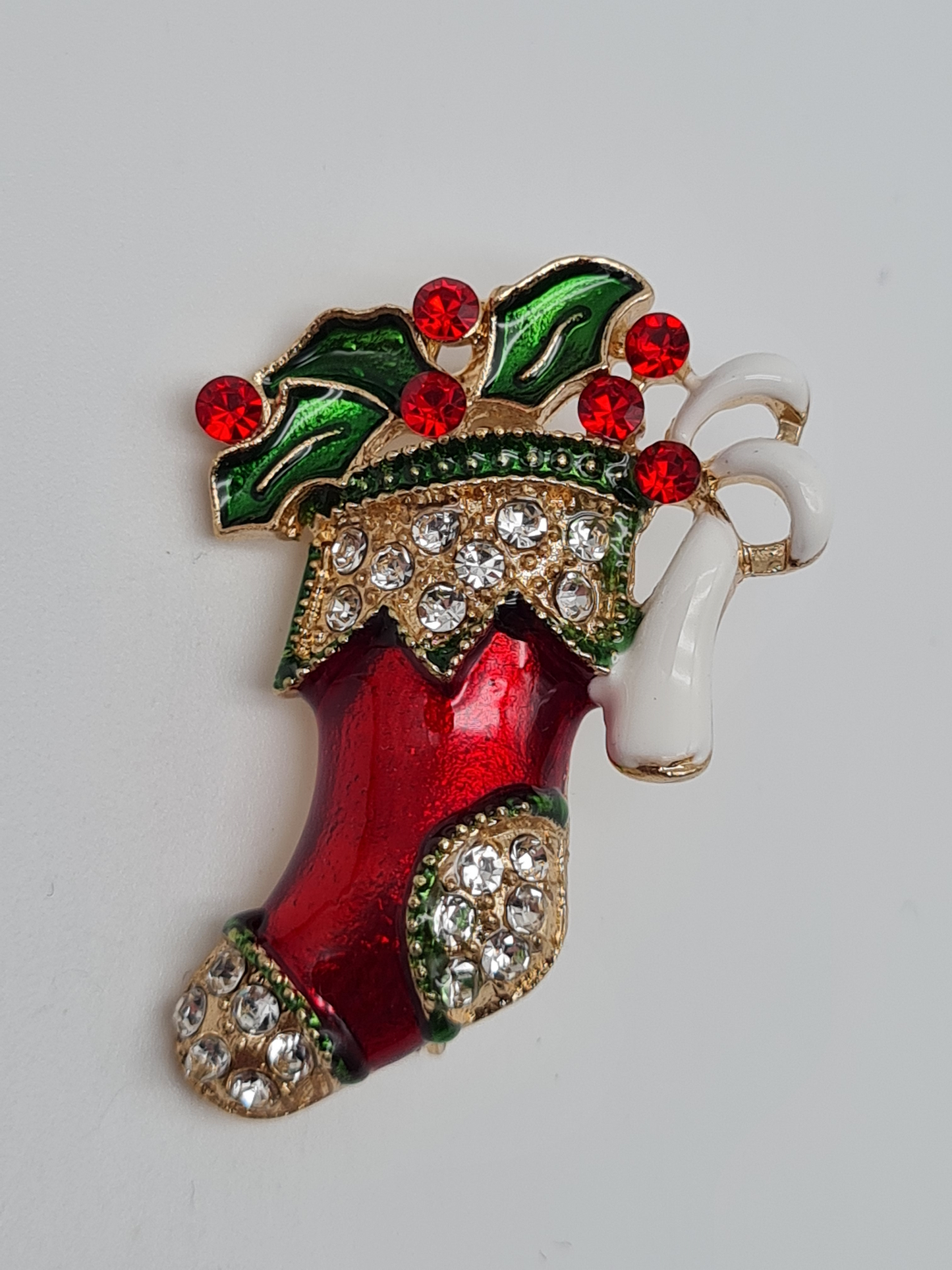 Brosche modeschmuck stiefel geschenke auto handschuh grün weihnachten winter fest