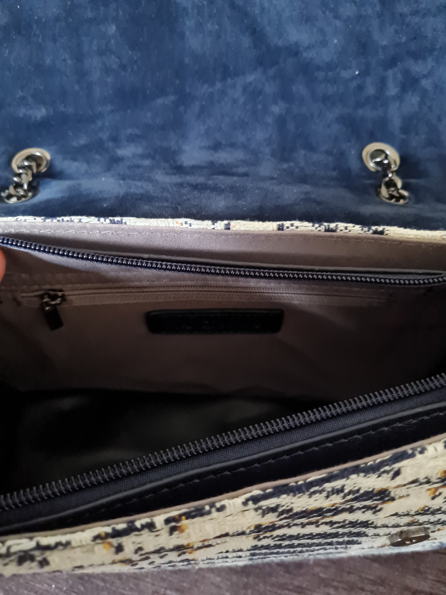 Tasche Handtasche Umhängetasche Ines Delaure Tweed elegant stilvoll trend