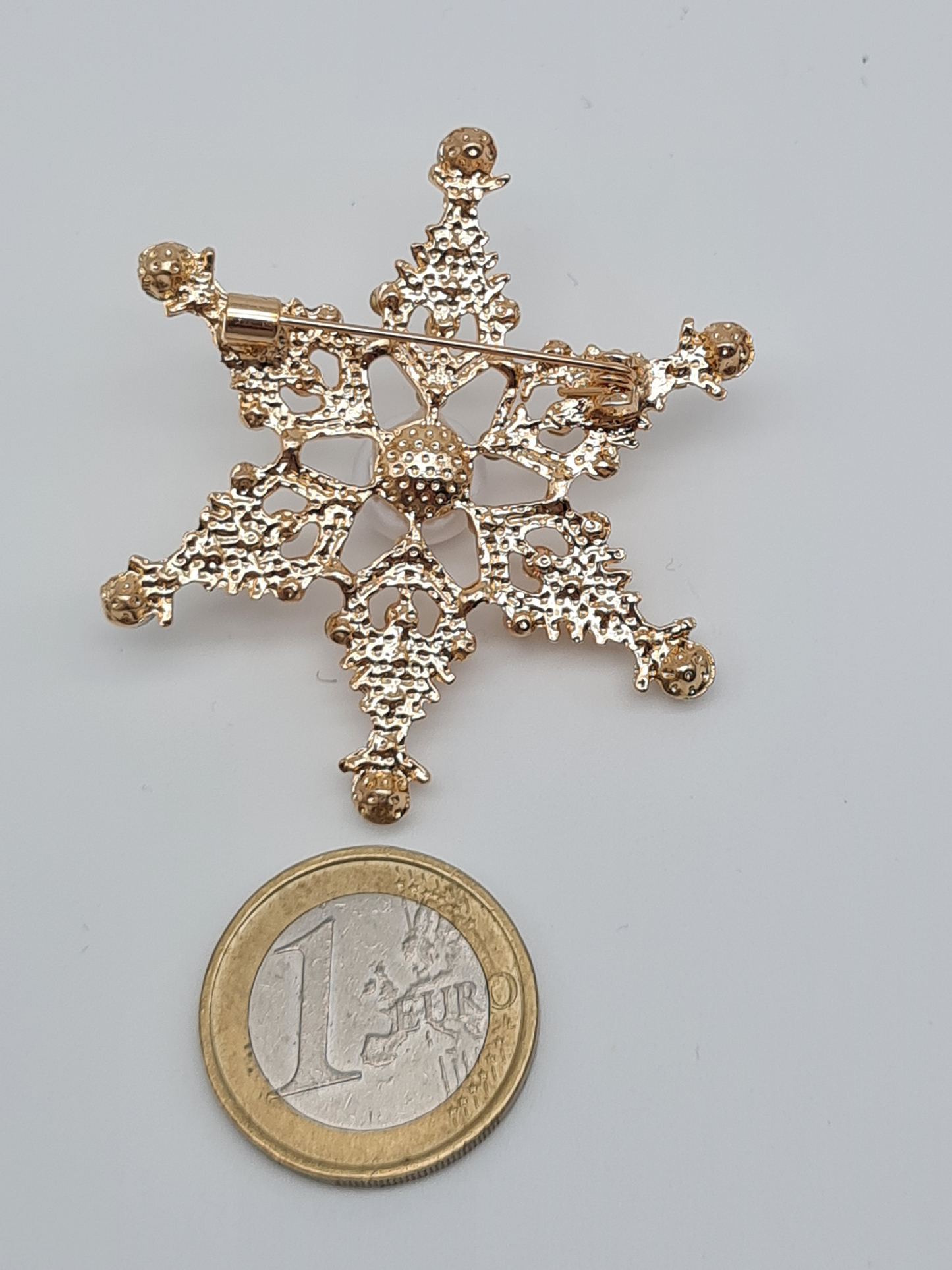 Brosche modeschmuck Stern Weihnachtsstern silber gold nickelfrei geschenk fest festlich