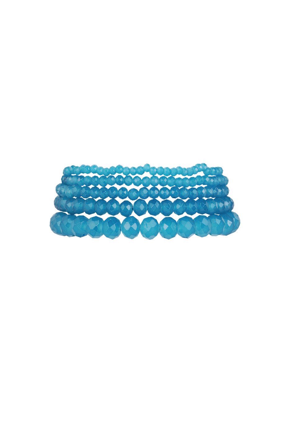 Yehwang Armband, Set mit 5 Kristallarmbändern Ozean – Hellblau oder Ocean Blau