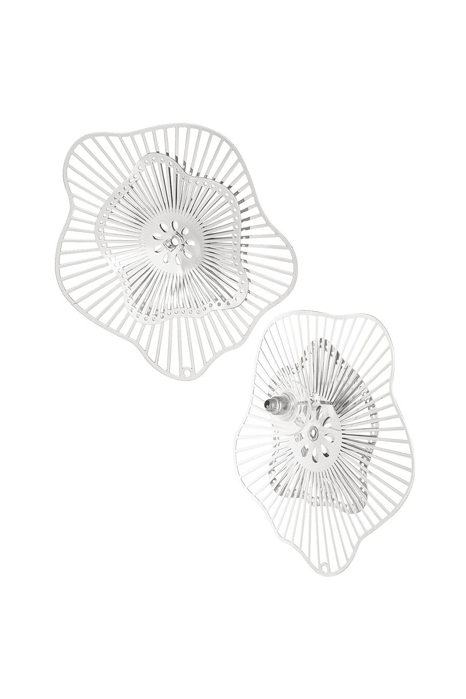 Yehwang Ohrstecker Blumenfest Silberfarben goldfarben nickelfrei Design