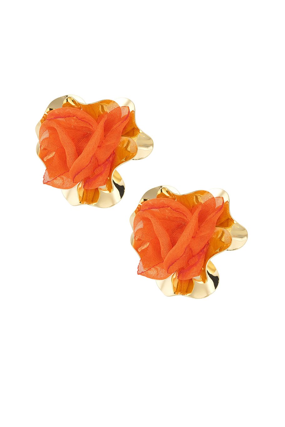 Yehwang Ohrhänger goldfarben Ohrstecker Orange Schwarz Braun Rosa Nickelfrei