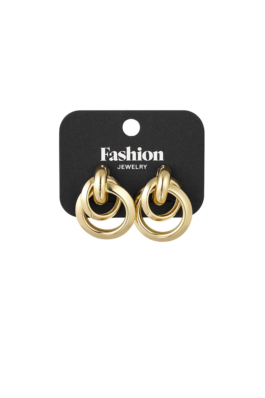 Yehwang Ohrstecker Ohrhänger Ohrringe goldfarben Ringe nickelfrei