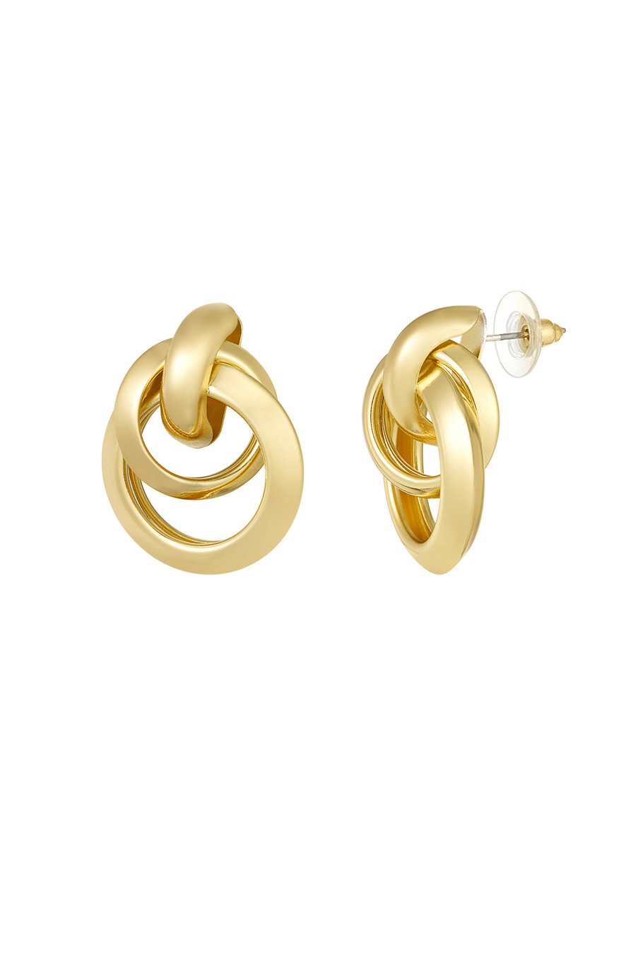 Yehwang Ohrstecker Ohrhänger Ohrringe goldfarben Ringe nickelfrei