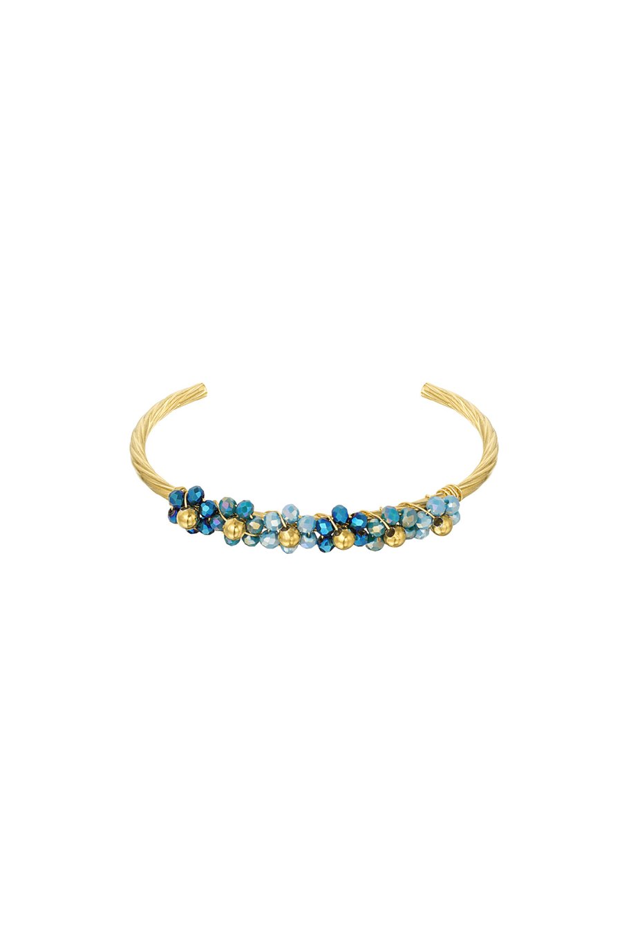 Yehwang Armband, Armreif Bloom mit Blau, Korallenrot oder bunte Blumen
