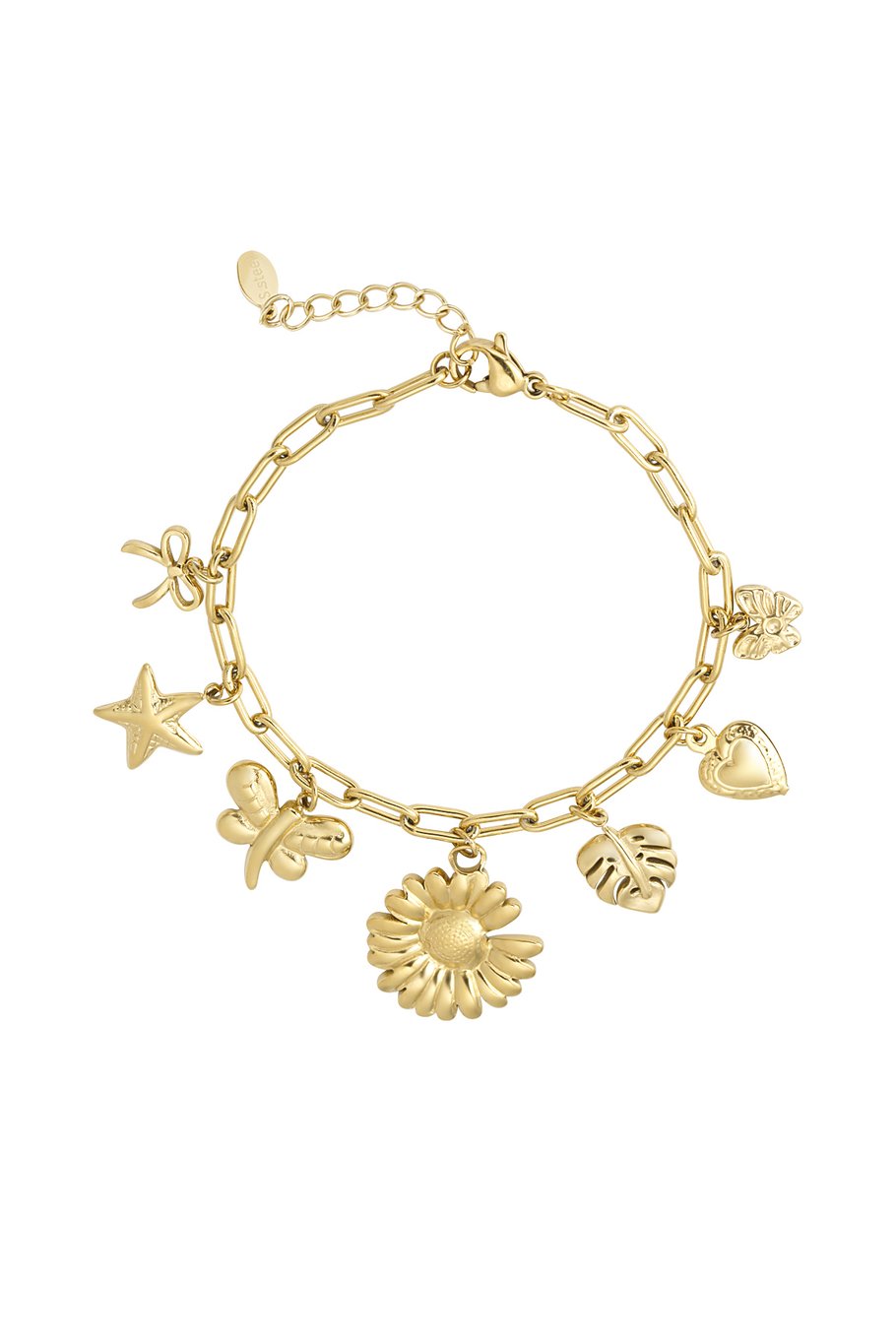 Yehwang Armband, Bettelarmband „Botanical Suprice“ – Silber- und Goldfarben