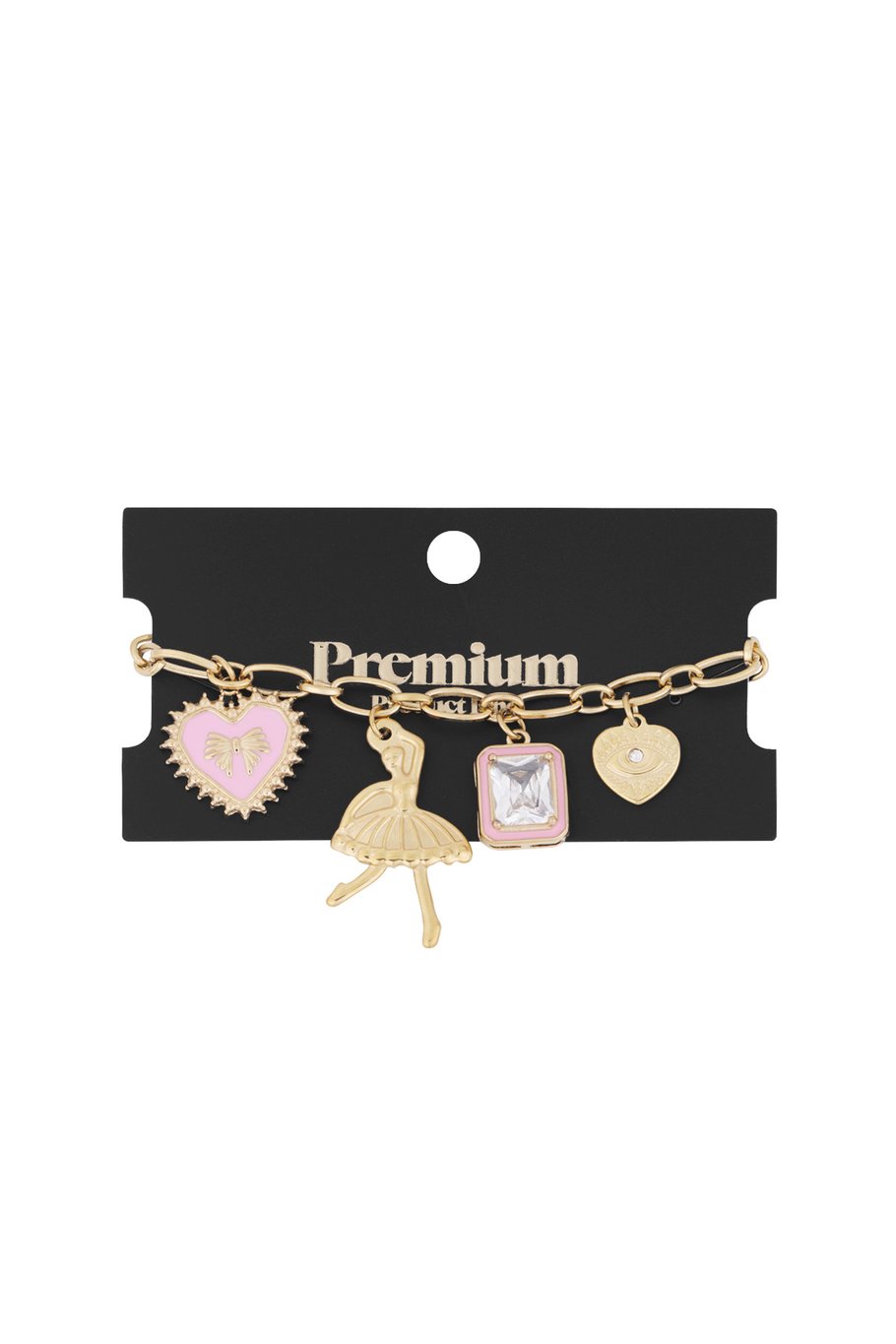 Yehwang Armband, Charm-Armband bunte TĂ€nzerin in Silber- und Goldfarben