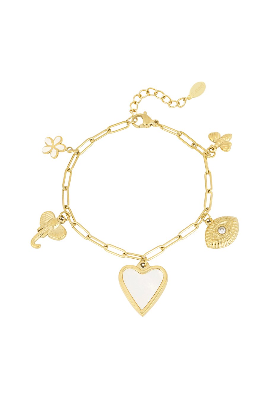 Yehwang Armband, Heartstrings-Armband - Goldfarben