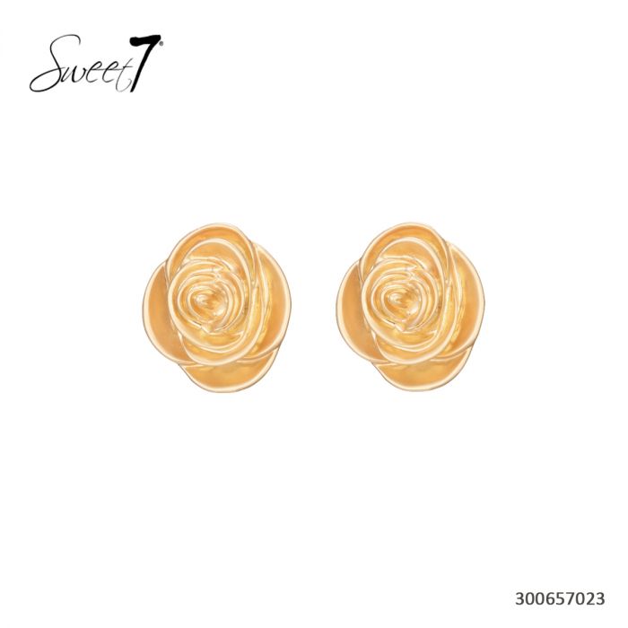 Sweet7 Ohrringe, Ohrstecker Goldene Rose