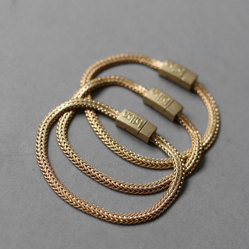 Biba Armband burnished gedrehter Gliederkatte goldfarben 20,5 cm