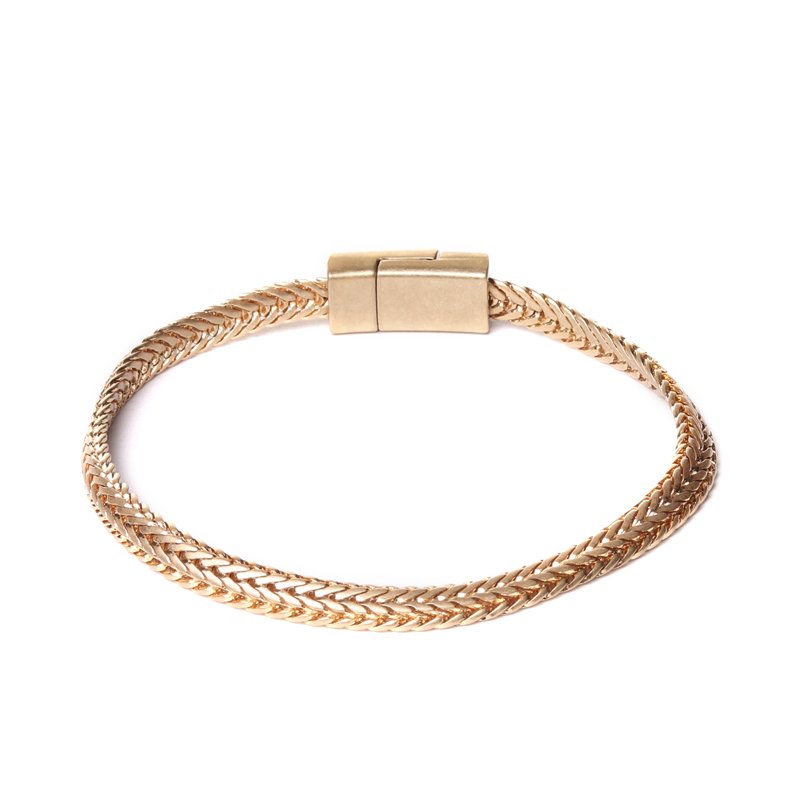 Biba Armband burnished gedrehter Gliederkatte goldfarben 20,5 cm