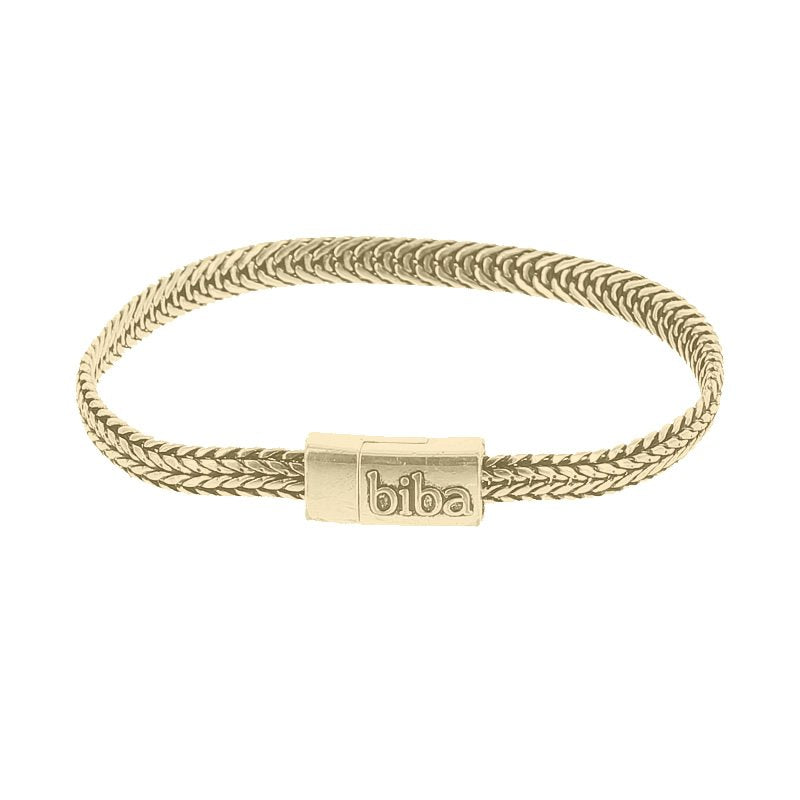 Biba Armband burnished gedrehter Gliederkatte goldfarben 20,5 cm