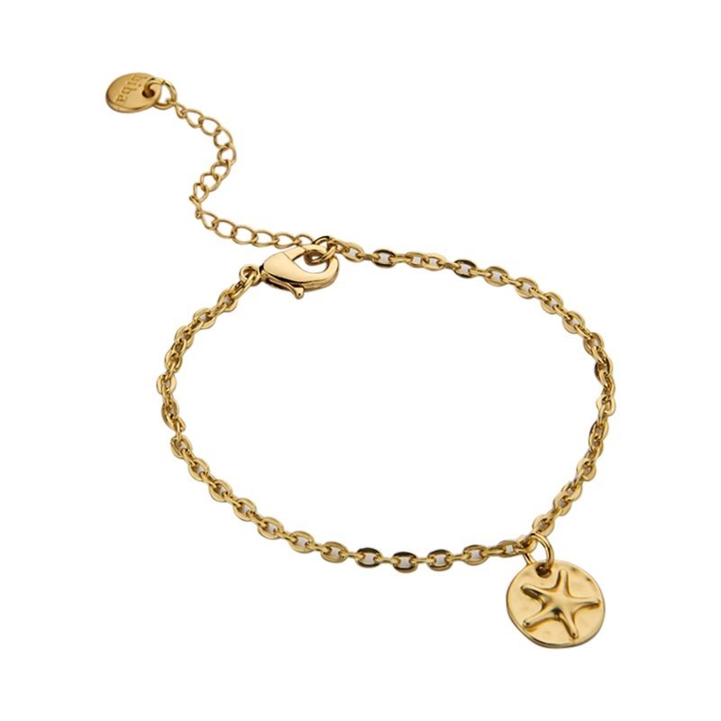 Biba Armband Bettelarmband Matt Silberfarben oder Matt Goldfarbenem Seestern (Kopie)