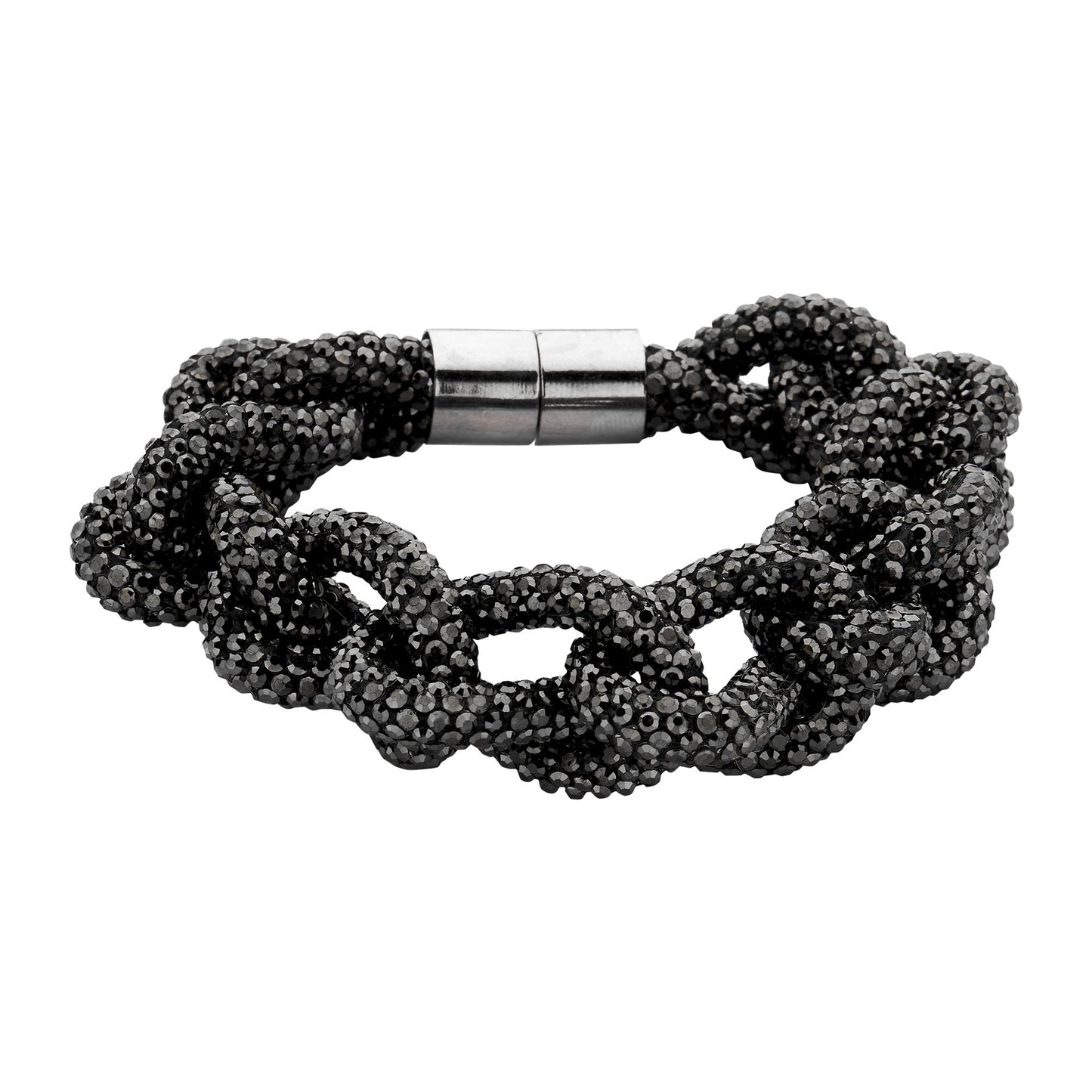 Biba Armband Champagne und Black Knots, besetzt mit Glasperlen, Außergewöhnlich