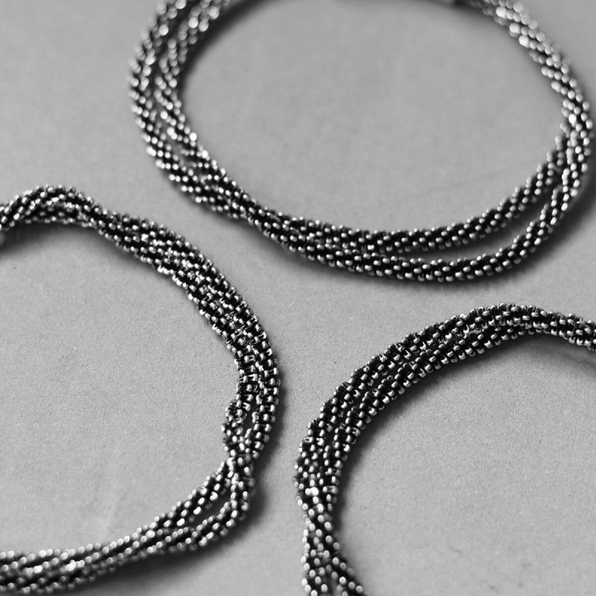 Armband Antik Silberfarben Doppelkette mit Magnetverschluss Nickelfrei Unisex Biba