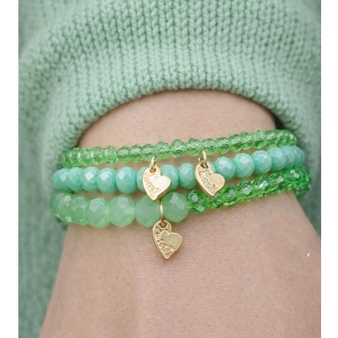 Armband-Set elastisch Meeresgrün Grün Nickelfrei Natur frei Sweet7