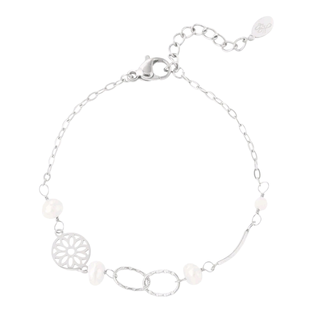 Armband filigran Süßwasserperlen Traumfänger Traum Glück Nickelfrei Yehwang