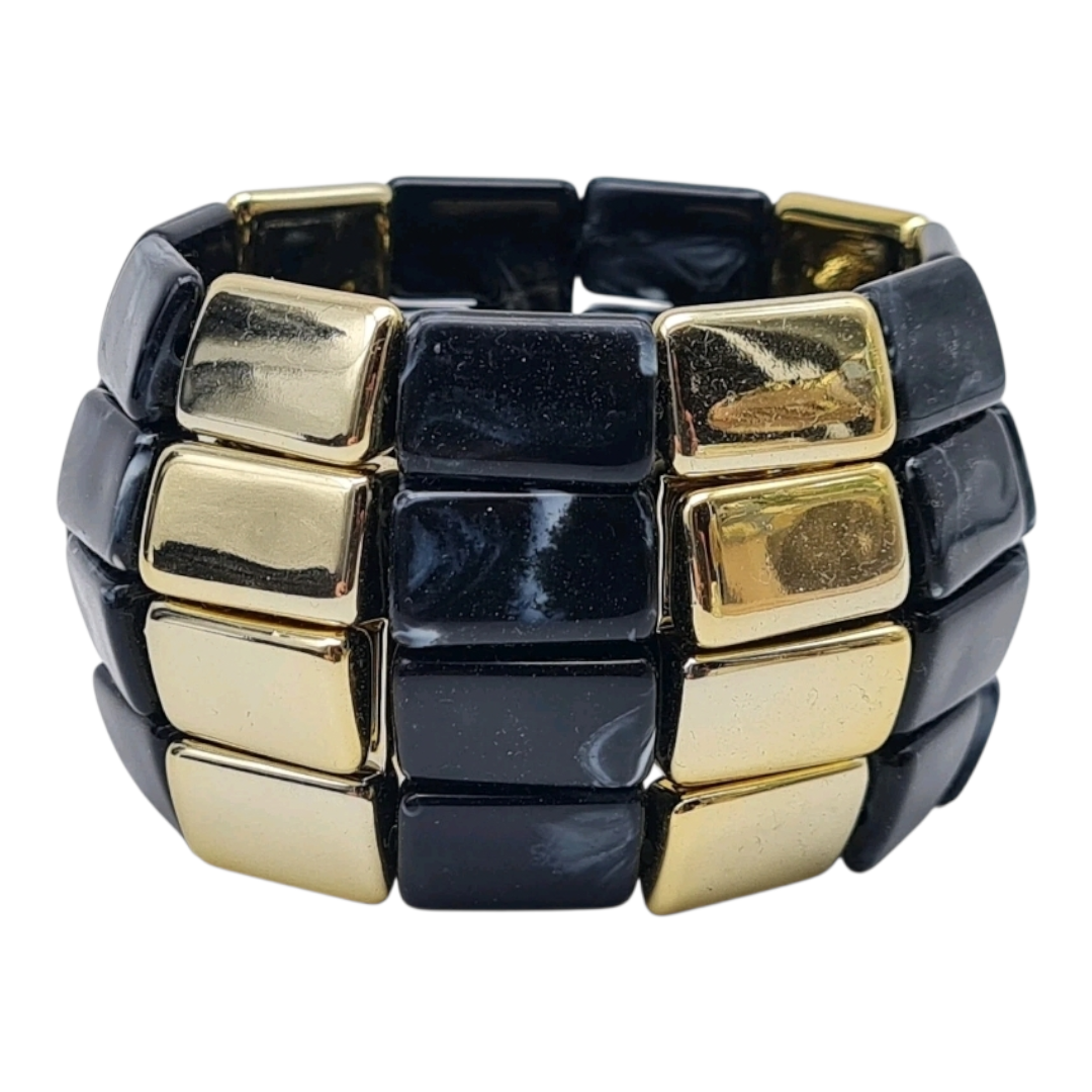 Armband Stretch Goldfarben Blassrosa Weiß Hellblau Hellgrün Beige Schwarz Nickelfrei