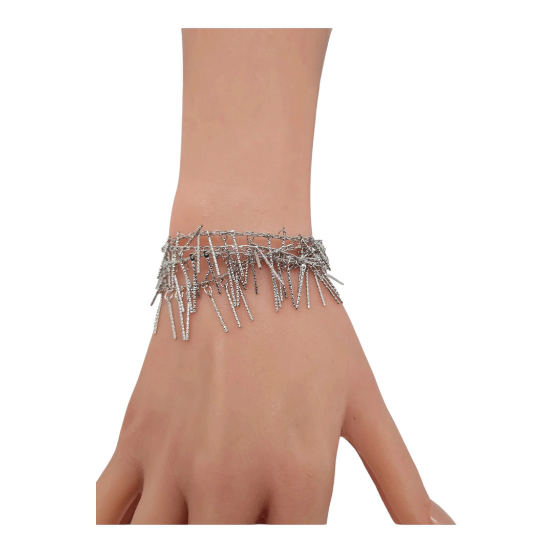 Armband "Spikes" Charleston Stil Rosé-gold, Gun Metal Silberfarben Nickelfrei Biba
