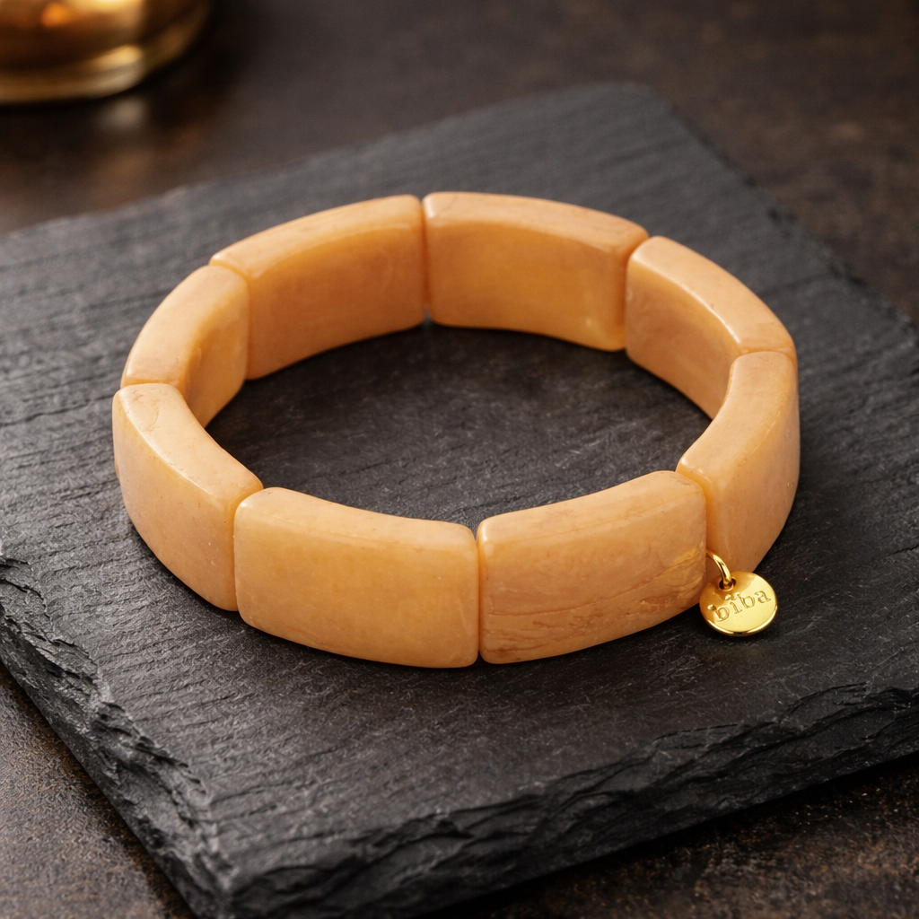 Armband Elastisch "Butter Buns" Beige Farben Honig Nickelfrei Biba