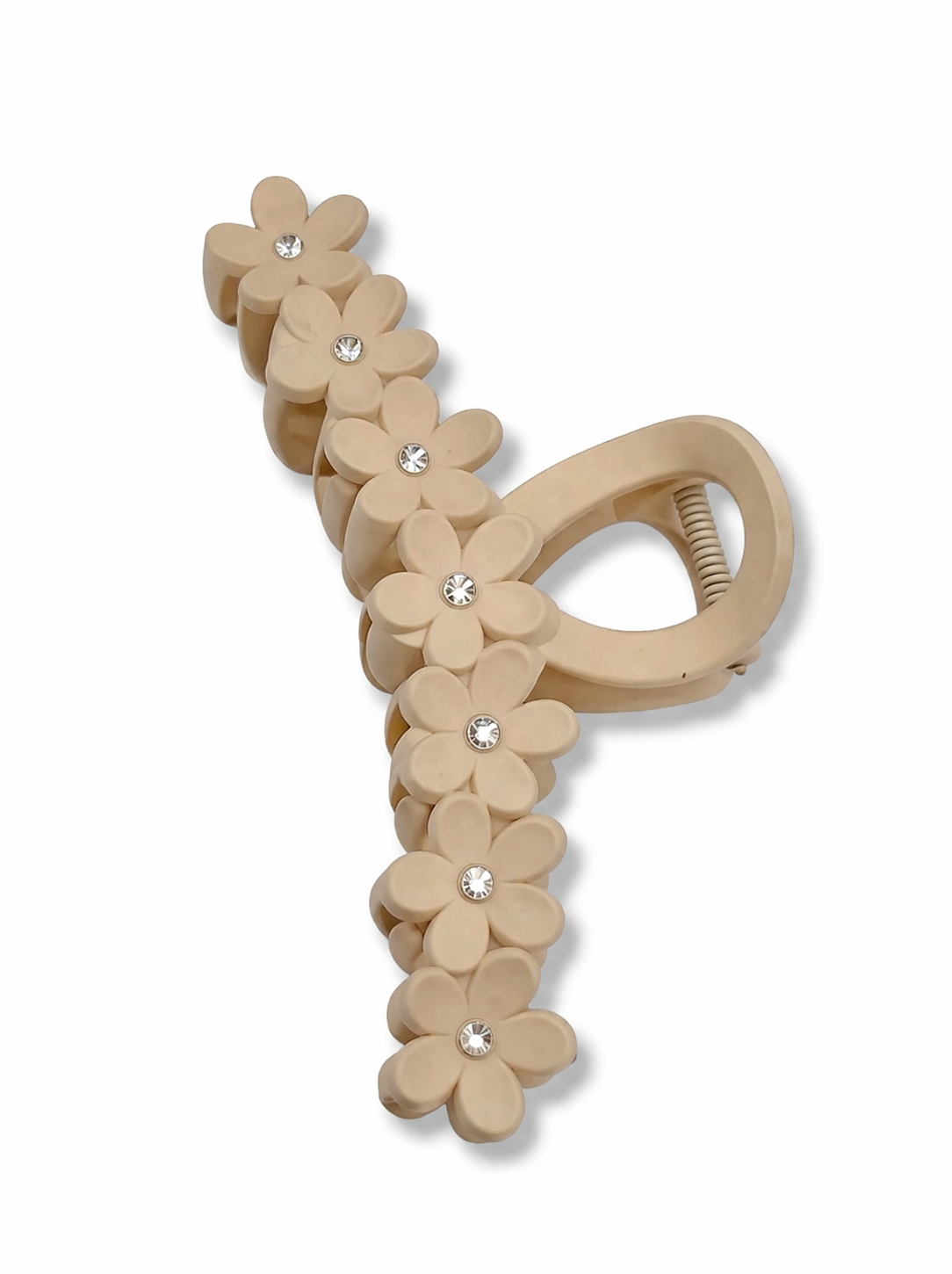 Haarklammer Haarschmuck 7 Blumen Taupe beige creme schwarz Yehwang
