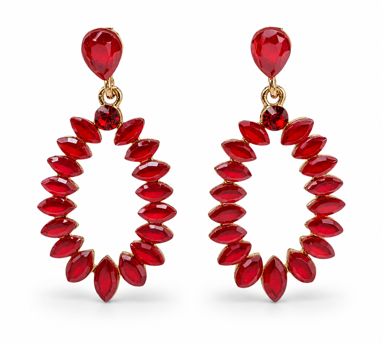 Ohrringe Orhhänger tropfenform Farben Nickelfrei Cat-Eye Stones Sweet7