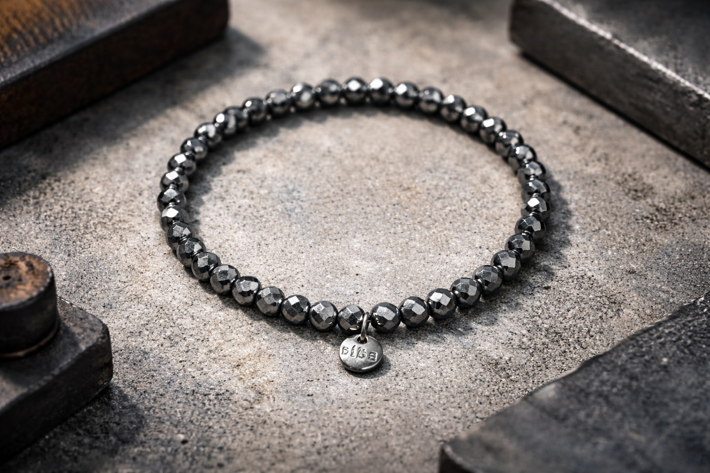 Armband elastisch Crystal Perlen in Silberfarben elegant stilvoll Biba