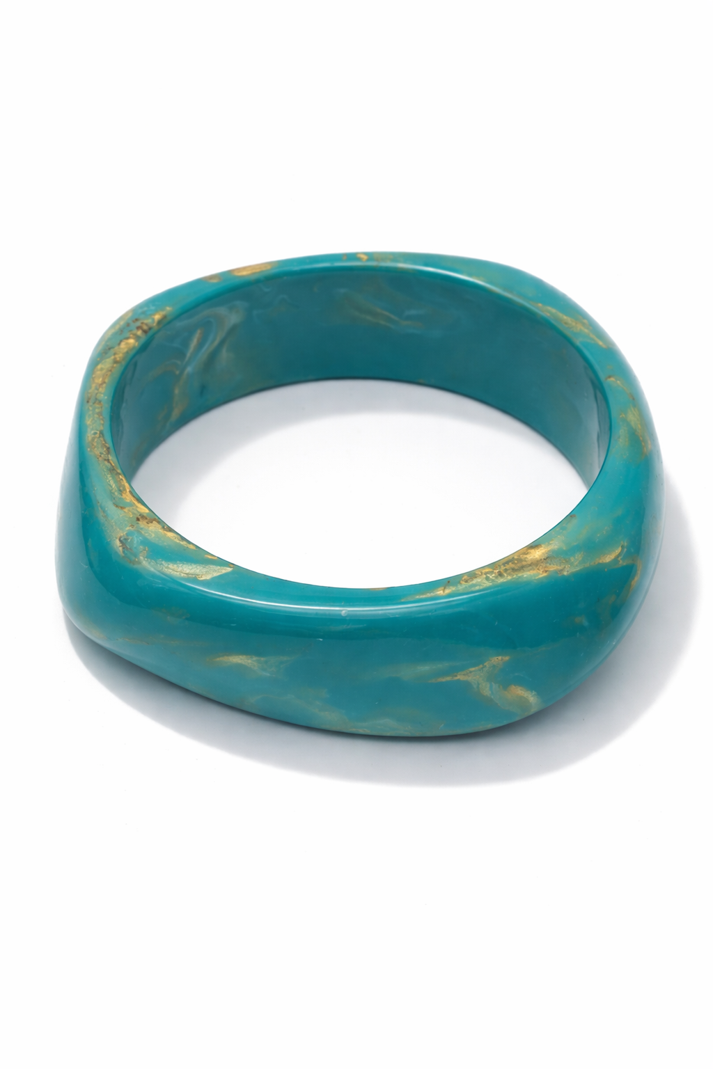 Armband Acryl Türkis marmor-look schmal breite Trend Sommer Cosmos