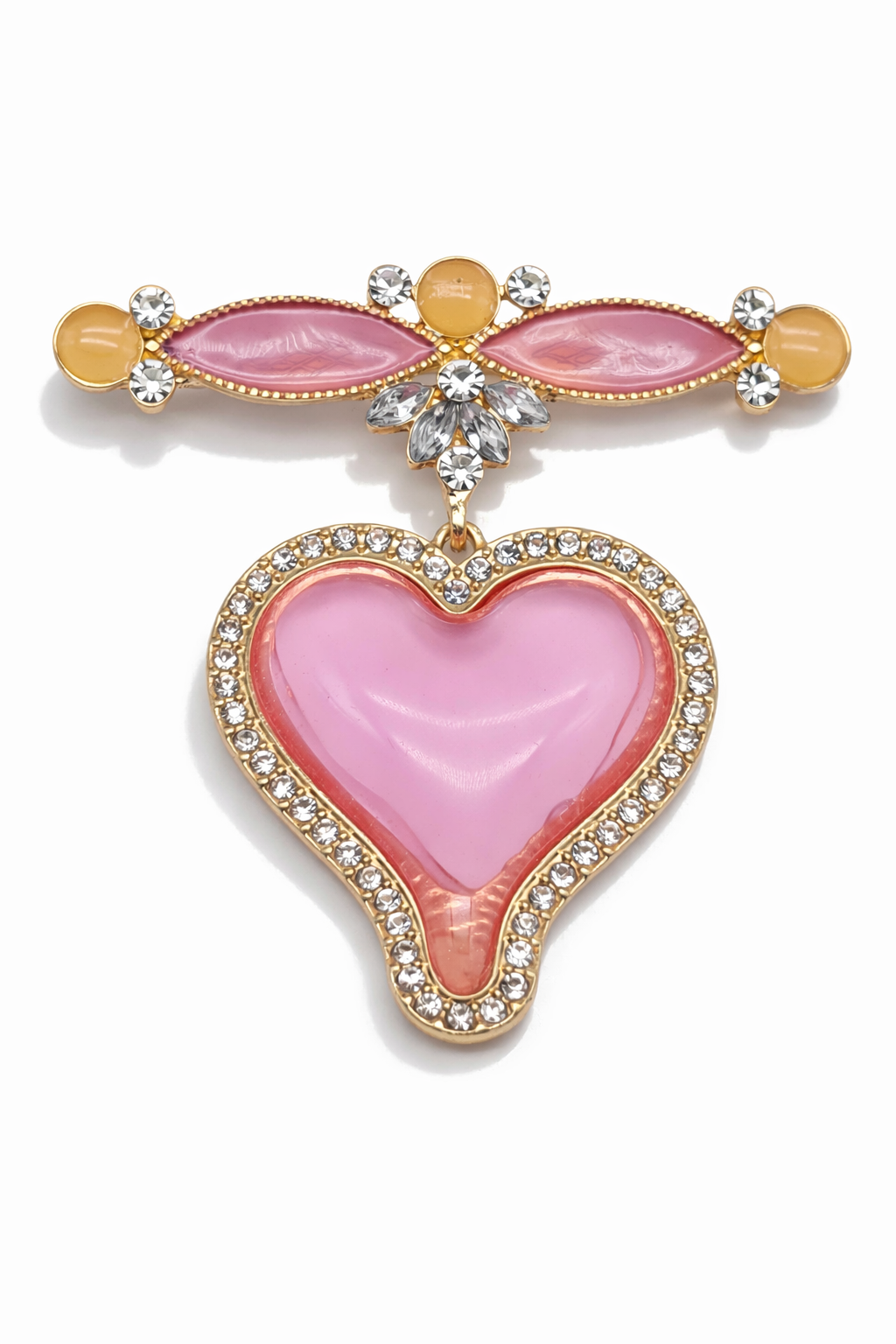 Brosche herz herzen rot rosa liebe sehnsucht romantik zusammen
