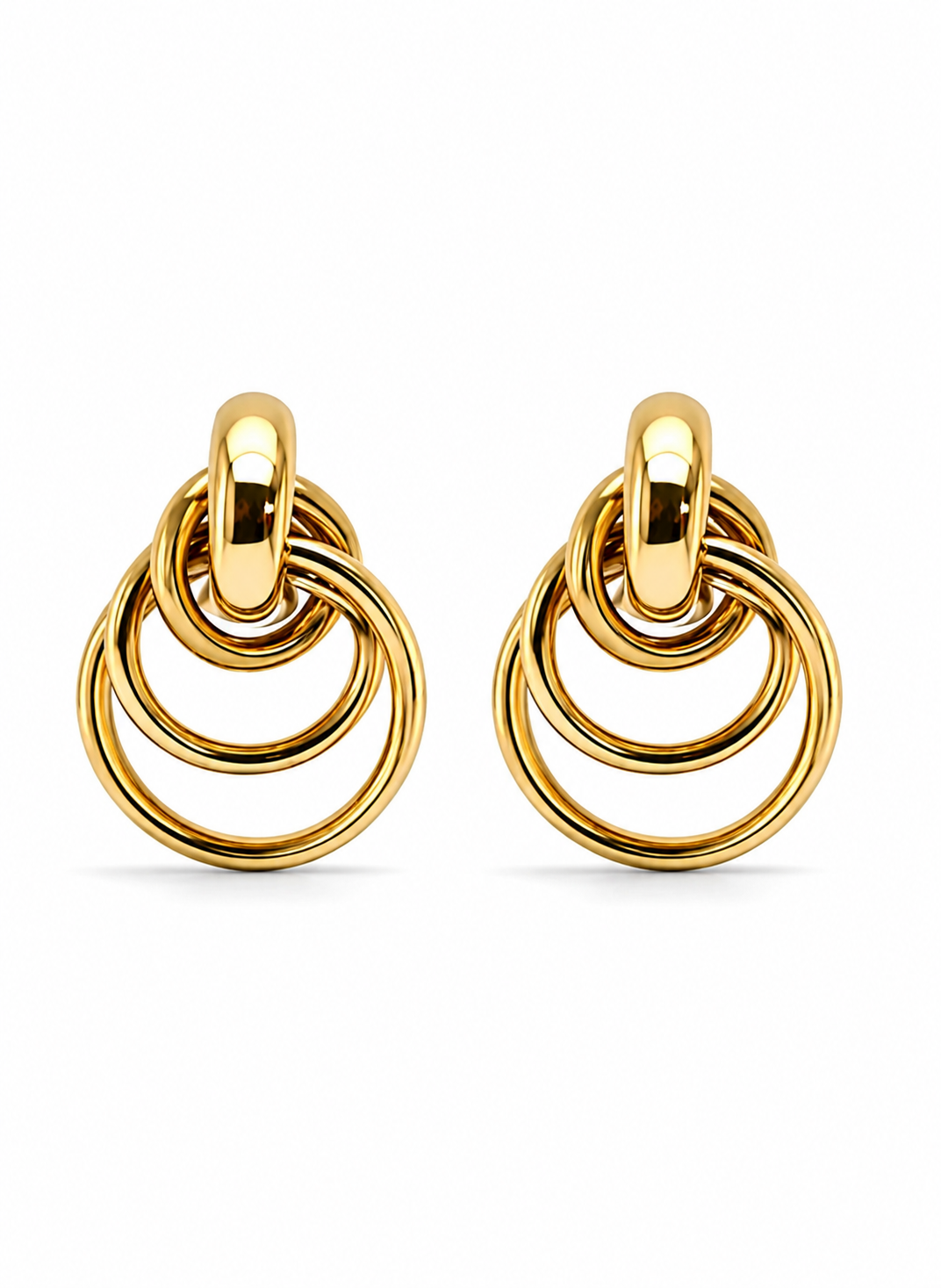 Ohrhänger Ohrringe Goldfarben Ringe Nickelfrei Trend Yehwang
