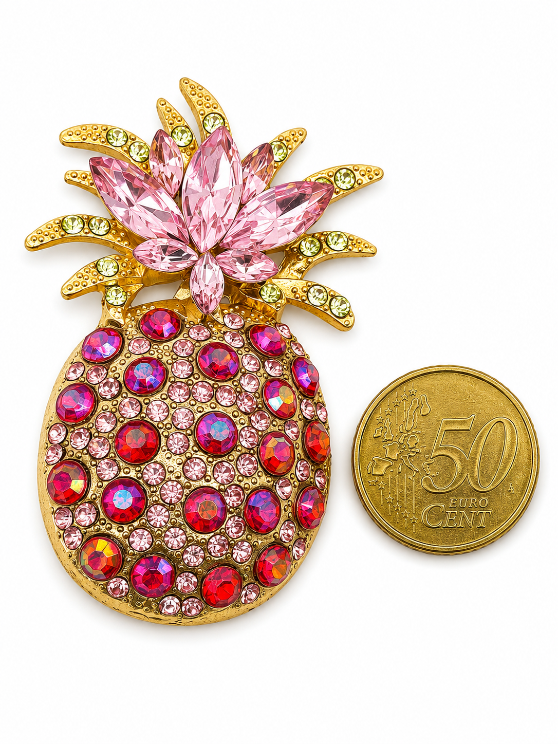 Brosche Trauben Ananas Brombeeren Beeren Himbeeren Obst