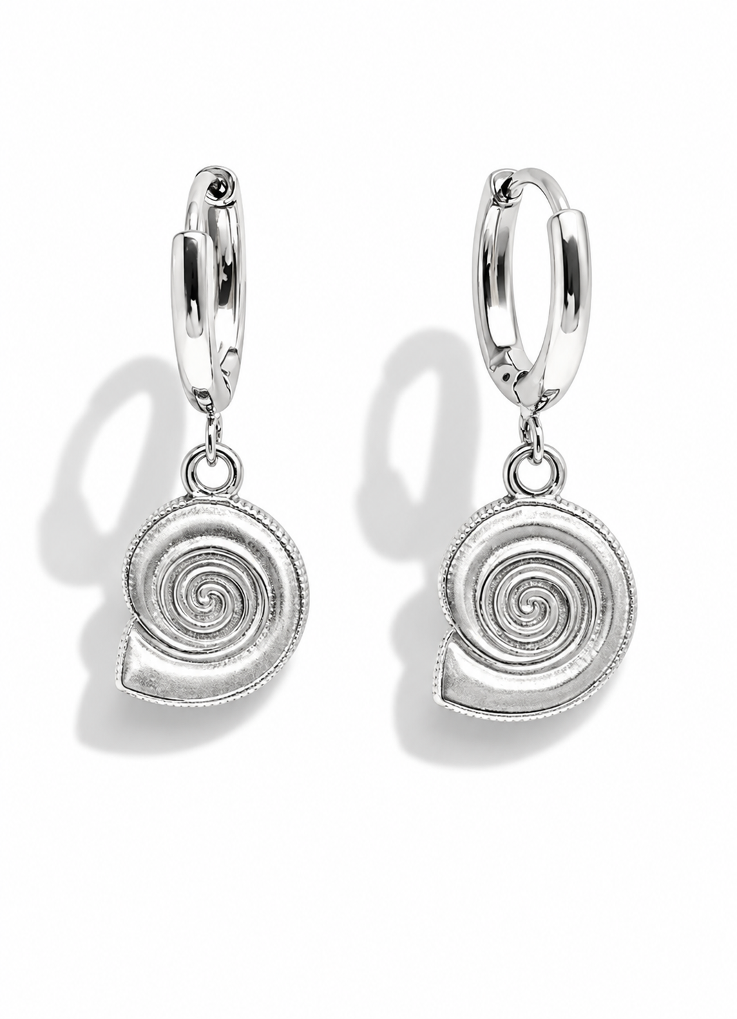 Ohrringe Muschelwirbel Schnecke nickelfrei silber- Goldfarben Sommer Yehwang