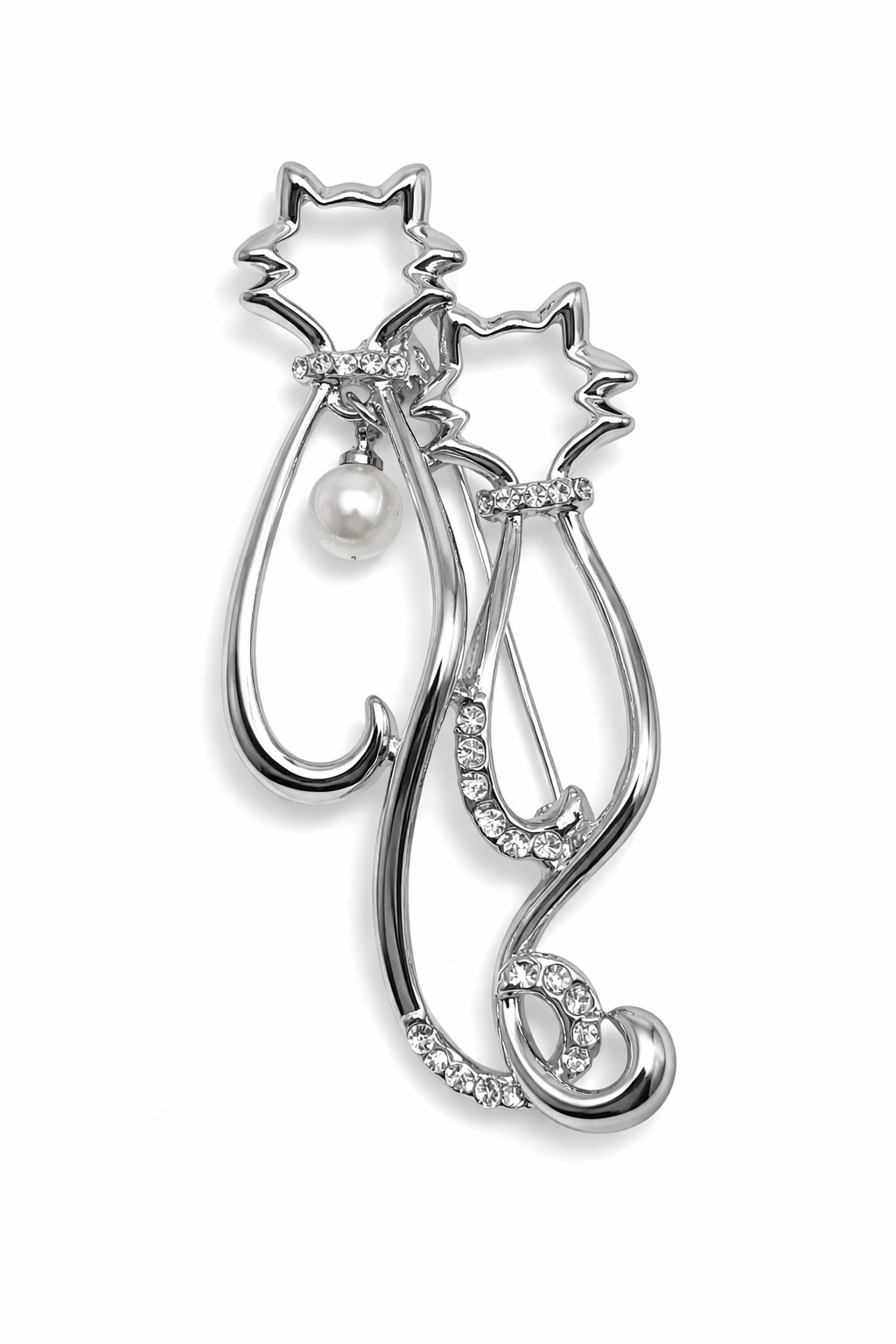 Brosche Katzen Bunt Elegant Perle Mode Anstecknadel Kitten Haustier