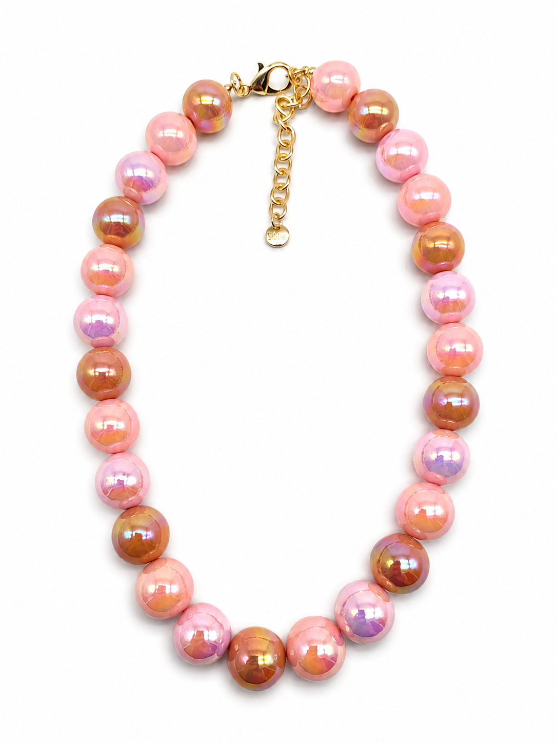 Halskette Kurzhalskette Biba Sommer Beads Rosa Altrosa Perlenkette