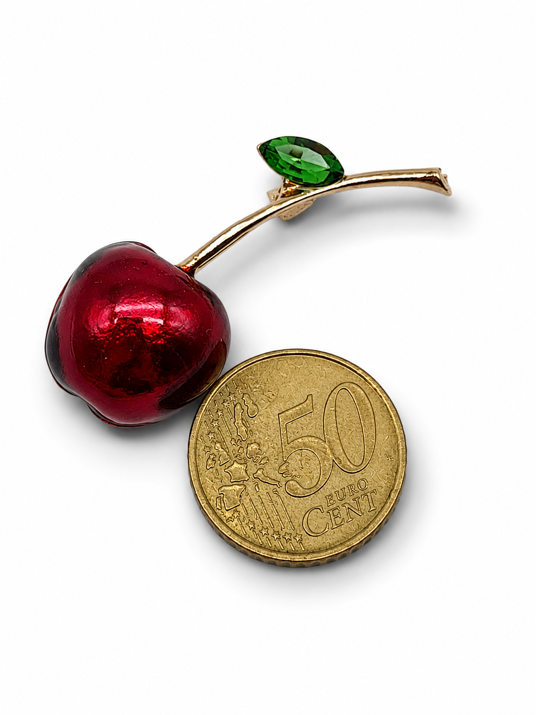 Brosche Kirschen Obst Cherry Rot Sommer