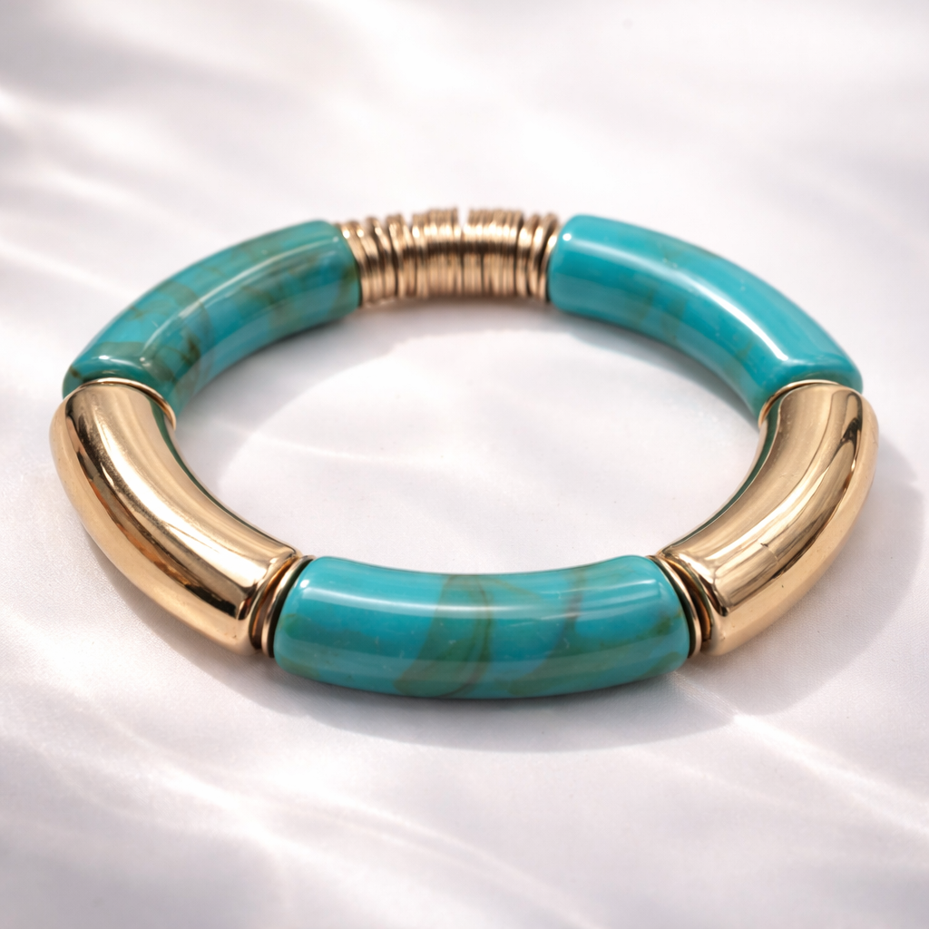 Armband elastisch Retro nickelfrei Acryl verschiedene Farben Trend 2026 Yehwang