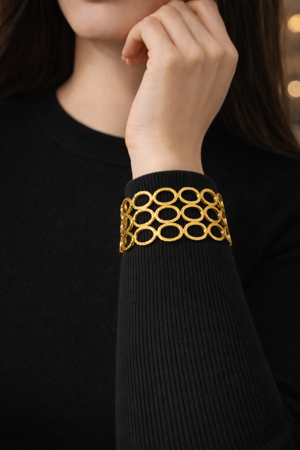 Armreif in Goldfarben Silberfarben Kreise 2026 Nickelfrei Trend Ardoné