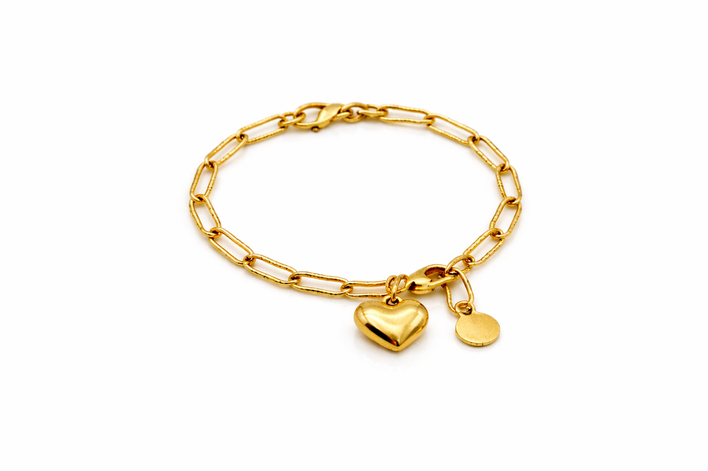 Armband feingliedrig mit Herz Anhänger in Silber- oder Goldfarben Trend Cosmos