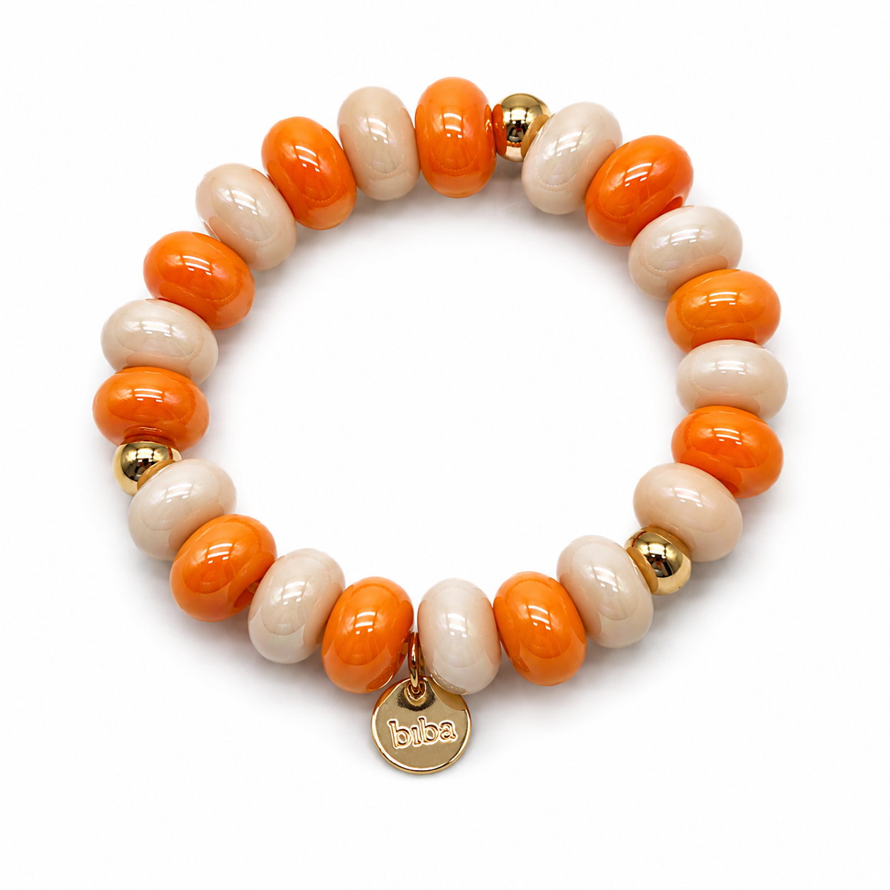 Armband elastisch bunte kleine Donuts Biba Rosa Pink Orange Lila