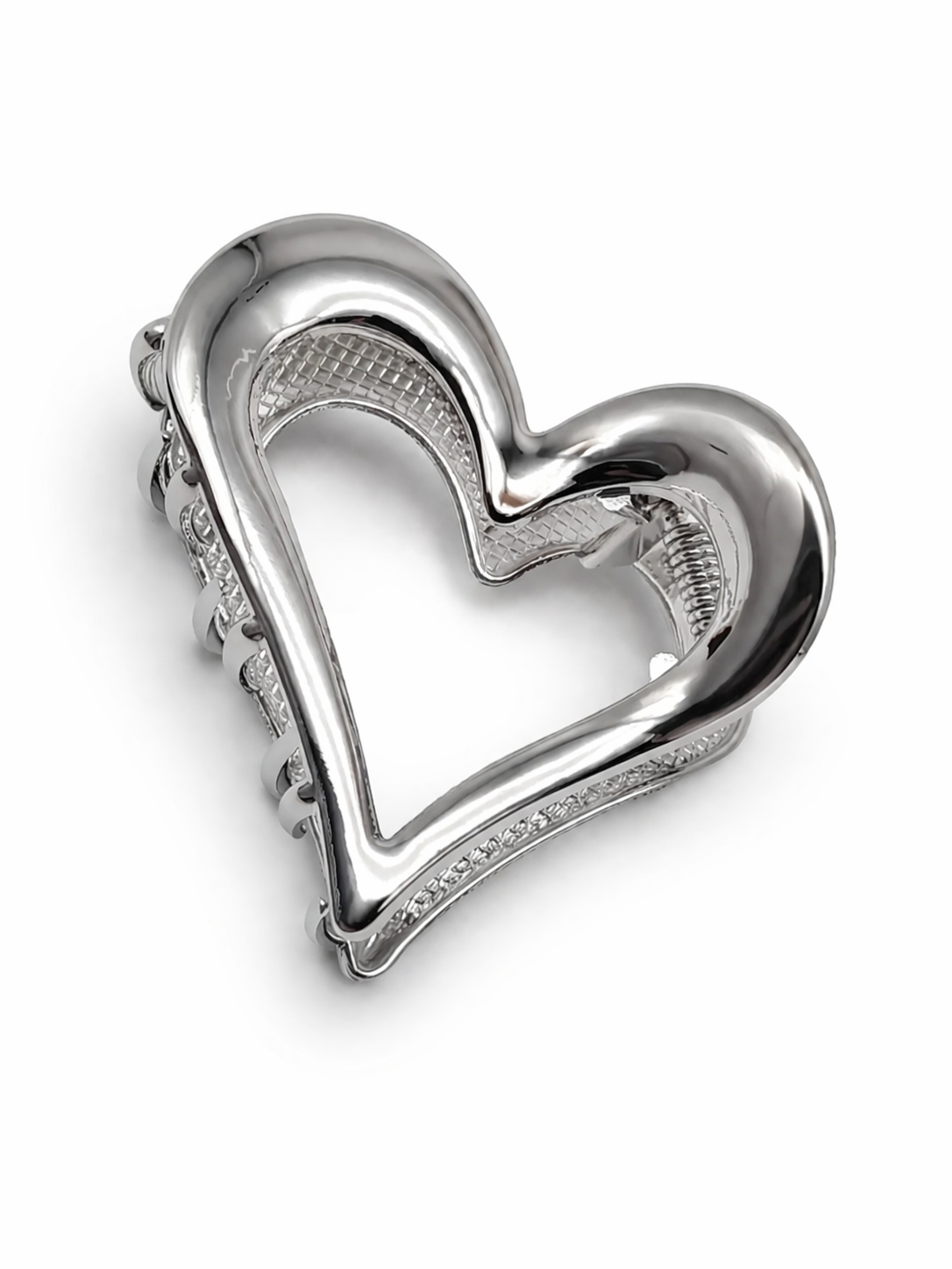 Haarklammer Silver Heart das Silberne Herz metall Love Liebe Romantik Yehwang