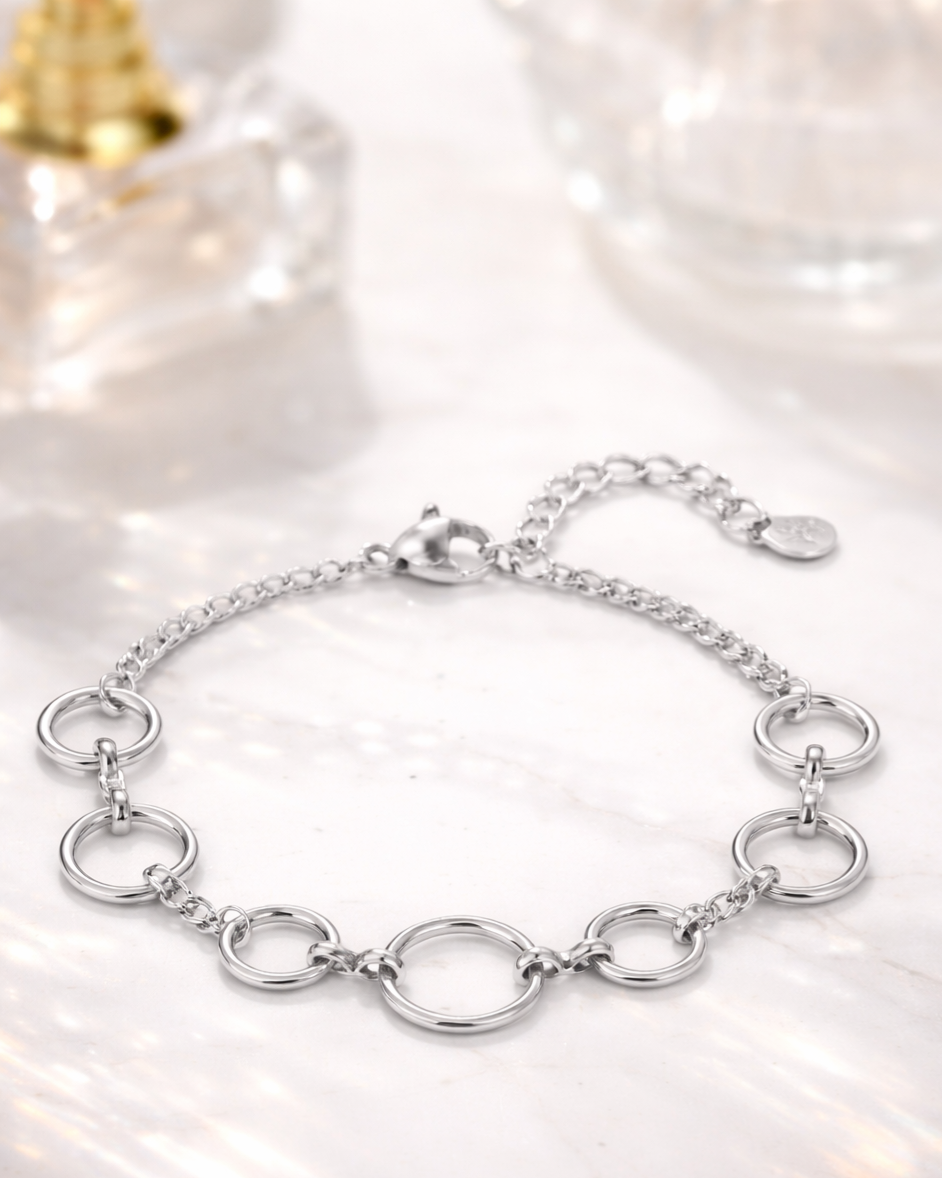 Armband Filigranes Armband Kreise Silberfarben Nickelfrei elegant Yehwang