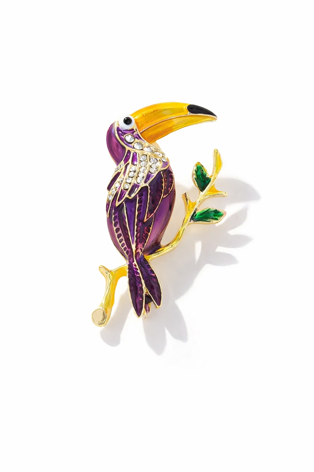 Brosche Tukan Vogel Amazonas Tropen Anstecknadel Statement