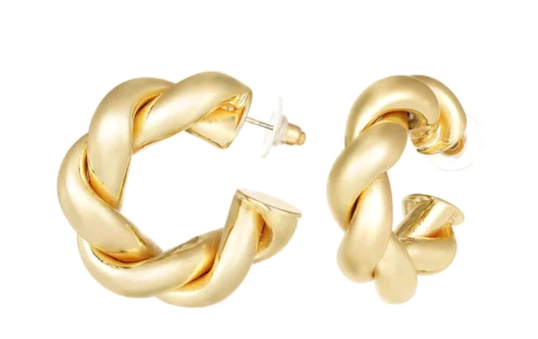 Creolen Goldfarben gedreht Nickelfrei Groß Ohrringe Yehwang