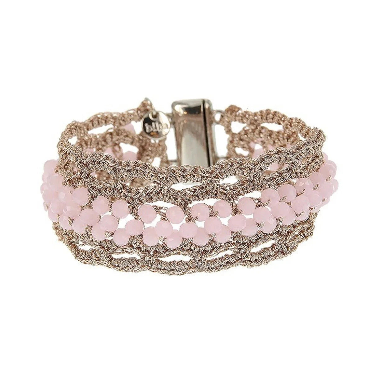 Biba Armband Texil mit Perlchen in Blau, Mintgrün oder Rosa