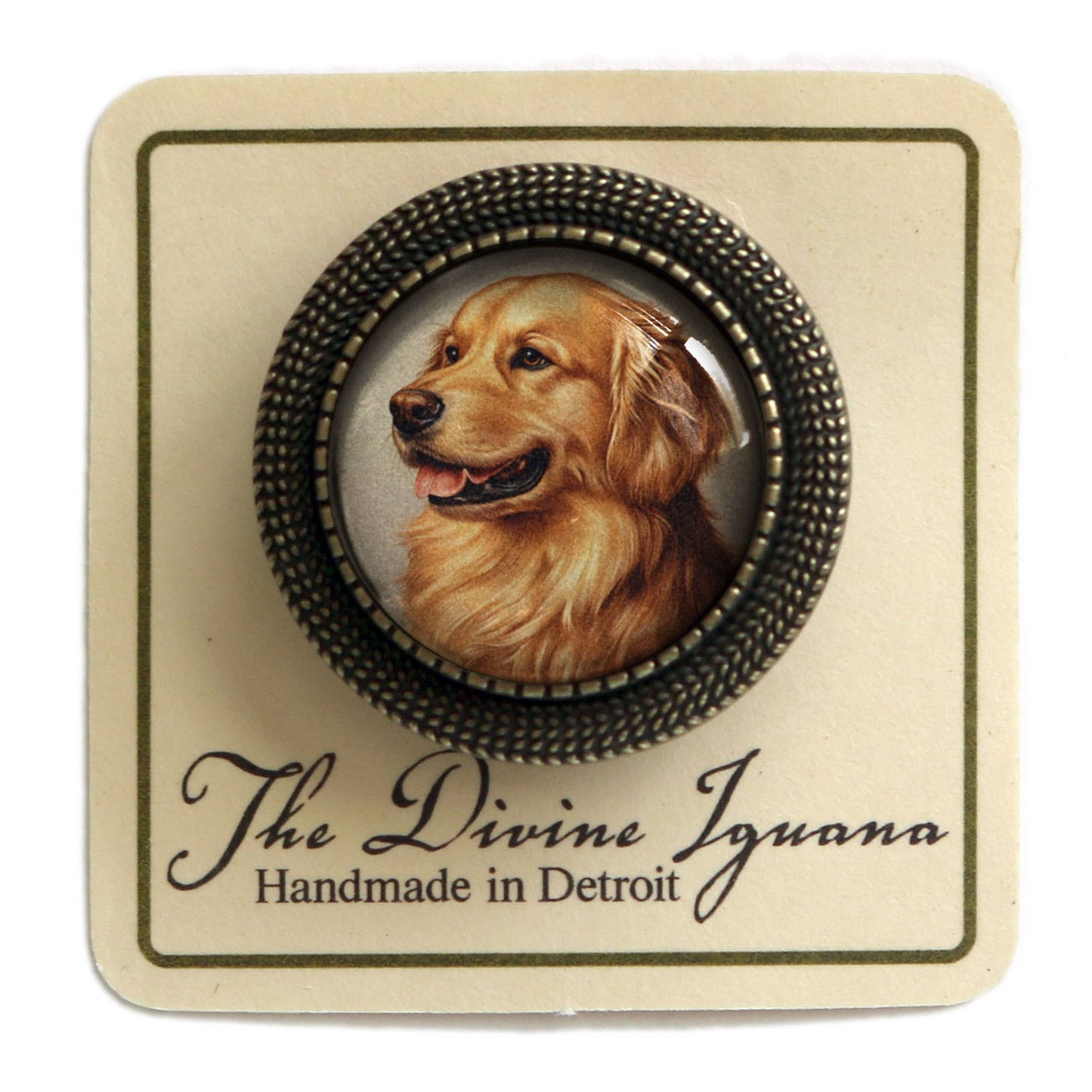 Brosche Anstecknadel Hund Bester Freunde Golden Retriever Hundebrosche