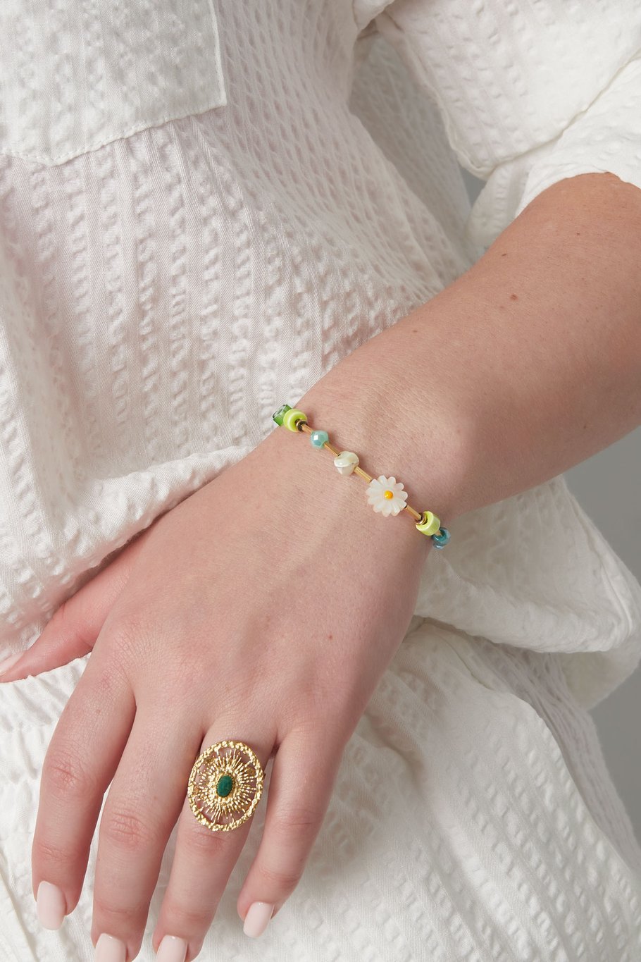 Yehwang Armband, Farbenfrohes Armband Grüne Oase