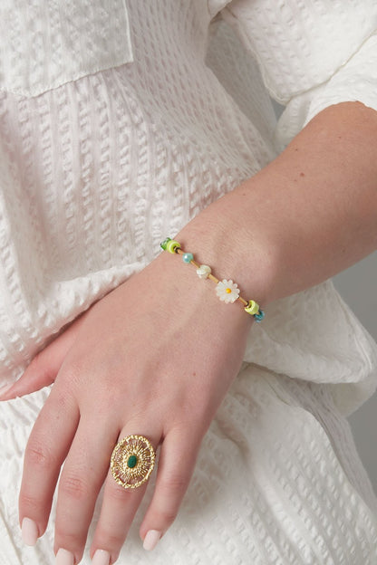 Yehwang Armband, Farbenfrohes Armband Grüne Oase