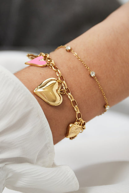 Yehwang Armband, Das Love-Charm-Armband - goldfarben