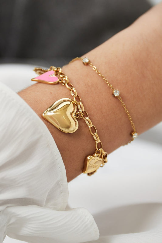 Yehwang Armband, Das Love-Charm-Armband - goldfarben